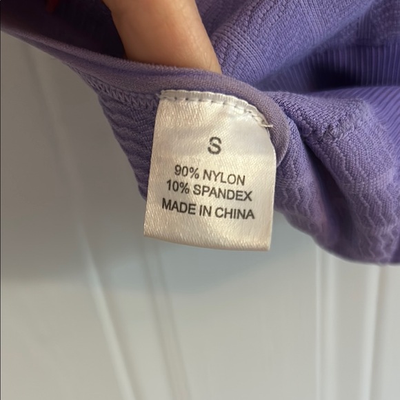 HALARA Purple Ribbed Sports Bra Racerback - Picture 3 of 5